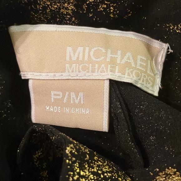 Beautiful black and gold Michael Kors blouse. - Picture 6 of 6